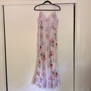 Keepsake the Label Floral Maxi Dress Size Small Lilac Bodycon Slip Style
